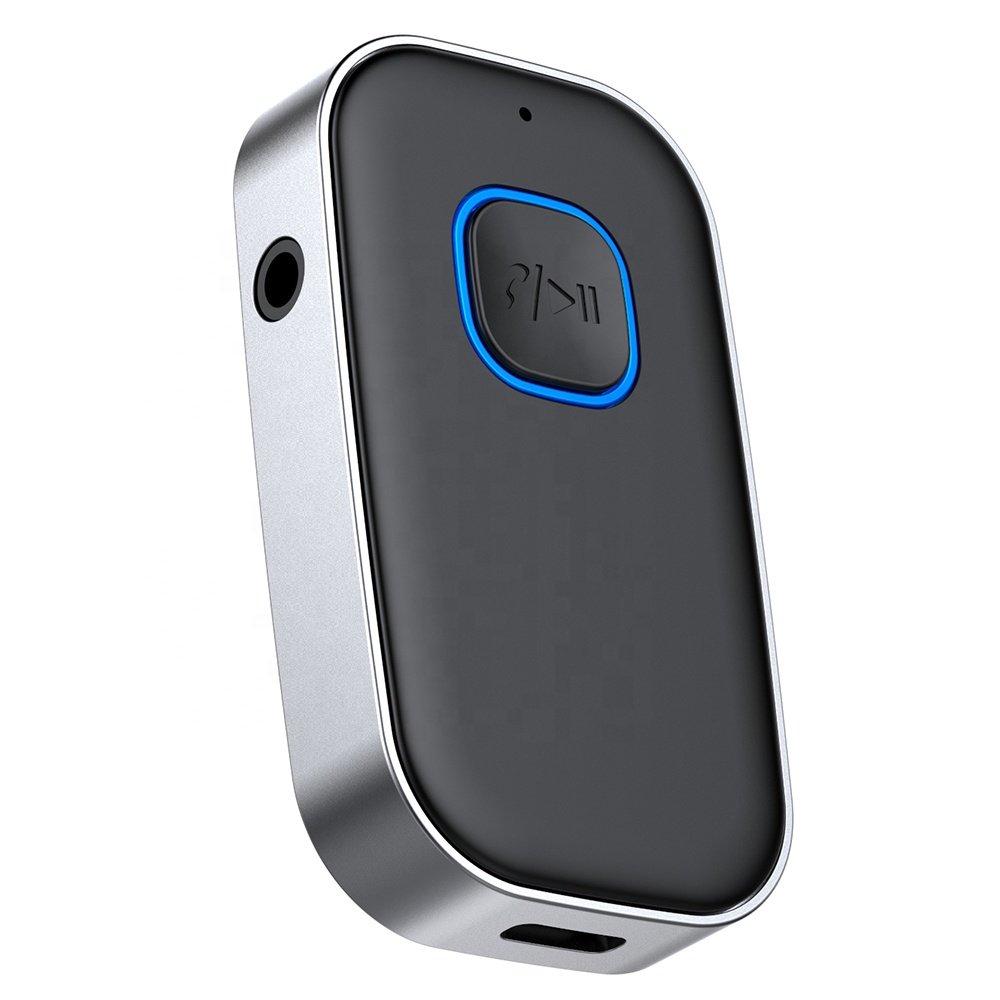 AGETUNR J22 BT V5.0 Wireless bluetooth Car Receiver Handsfree Car Kit 2 Devices Connect AUX Audio Adapter 3.5mm Music Streaming